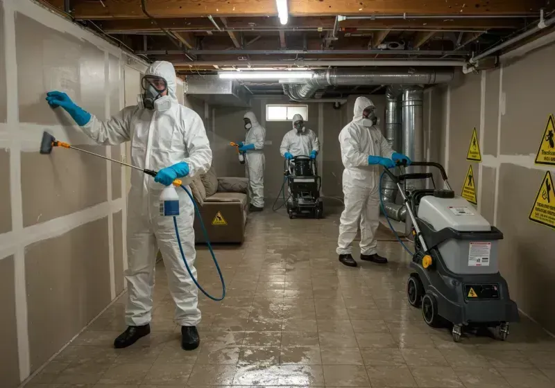 Basement Moisture Removal and Structural Drying process in Hagerman, NM